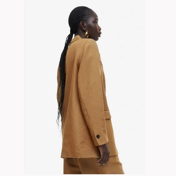h & m • linen blazer - Picture 3 of 6